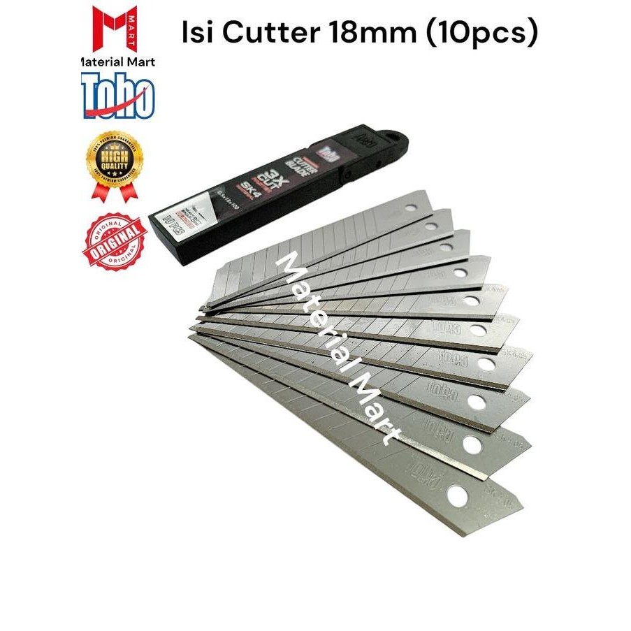 

ready !!! Isi Ulang Cutter Japan TOHO Black Premium Blade / Refill Pisau Cuter