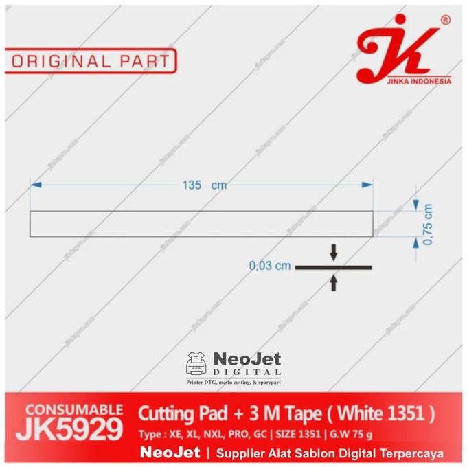 

ready !!! Cutting Pad + Double Tape 3M Tatakan Pisau Mesin Cutting Jinka 1351