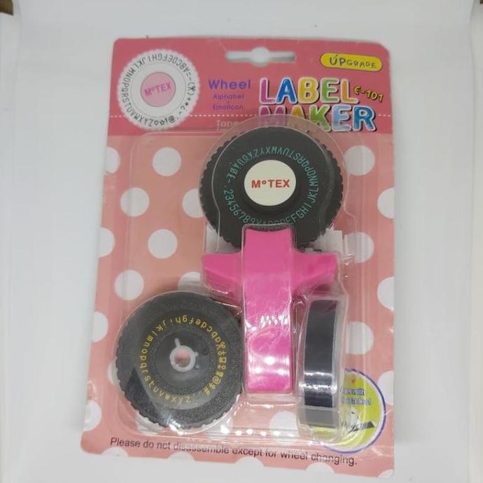 

LABEL MAKER merk Motex (huruf & angka timbul) Label maker refill 3D