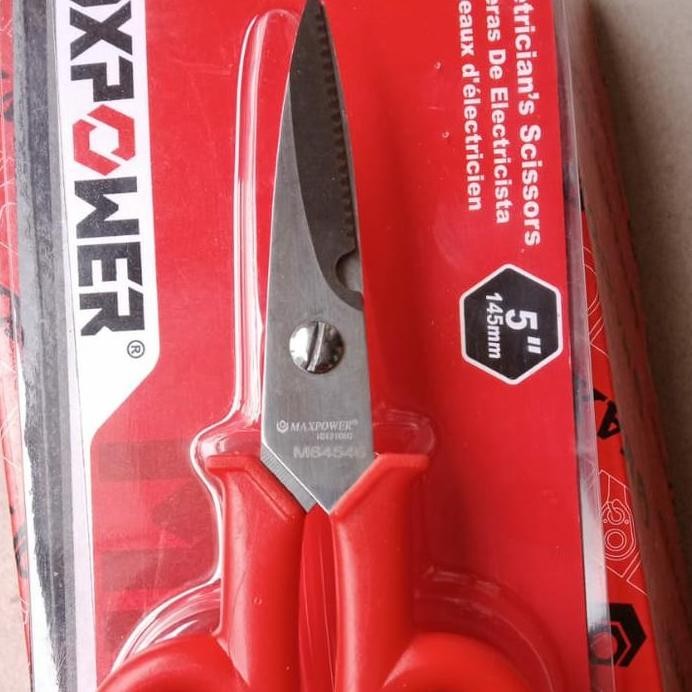 

ready !!! Gunting Electrian Elektrik Scissor Gunting Maxpower 145mm Listrik