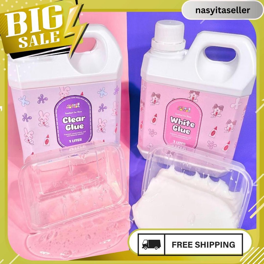 

Magic Glue By Slime Bintaro || Clear Glue || White Glue || White Glue Dan Clear Glue Termurah || Clear Glue Dan White Glue 1 Liter || Clear Slime Lem Bening || White Glue Lem Putih || Lem Untuk Slime Termurah