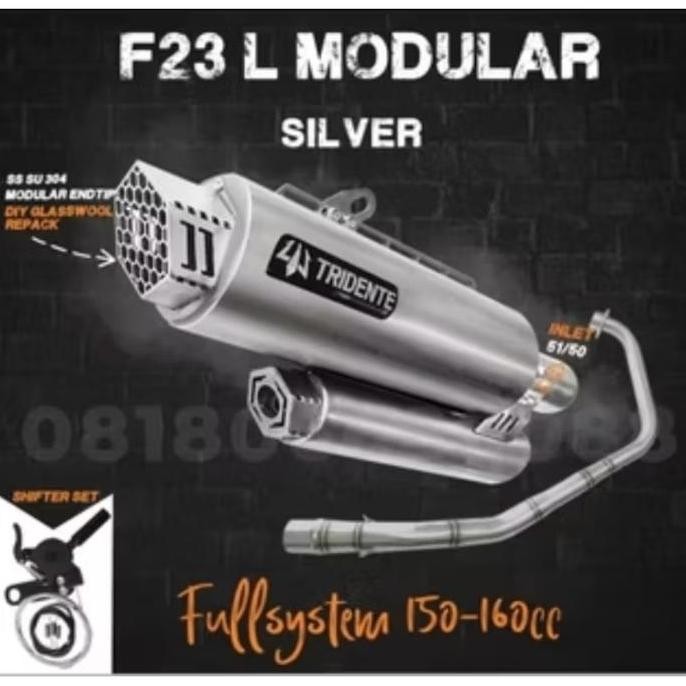 Knalpot 3 Suara 3tech Tridente F23 Modular NextGen MOTOR MATIC 150cc-160cc Original dan Bergaransi R