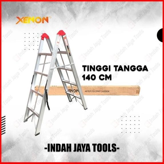 XENON Tangga Lipat Stick ALUMUNIUM 4 Step - Tangga Lipat Rumah Ladder