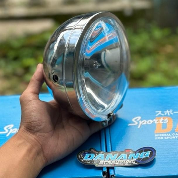 Batok L2G krum set Reflektor DAY 5,75 inch Kaca Bening Tebal + Bohlam Cocok Bahan Billed Biled CB GL