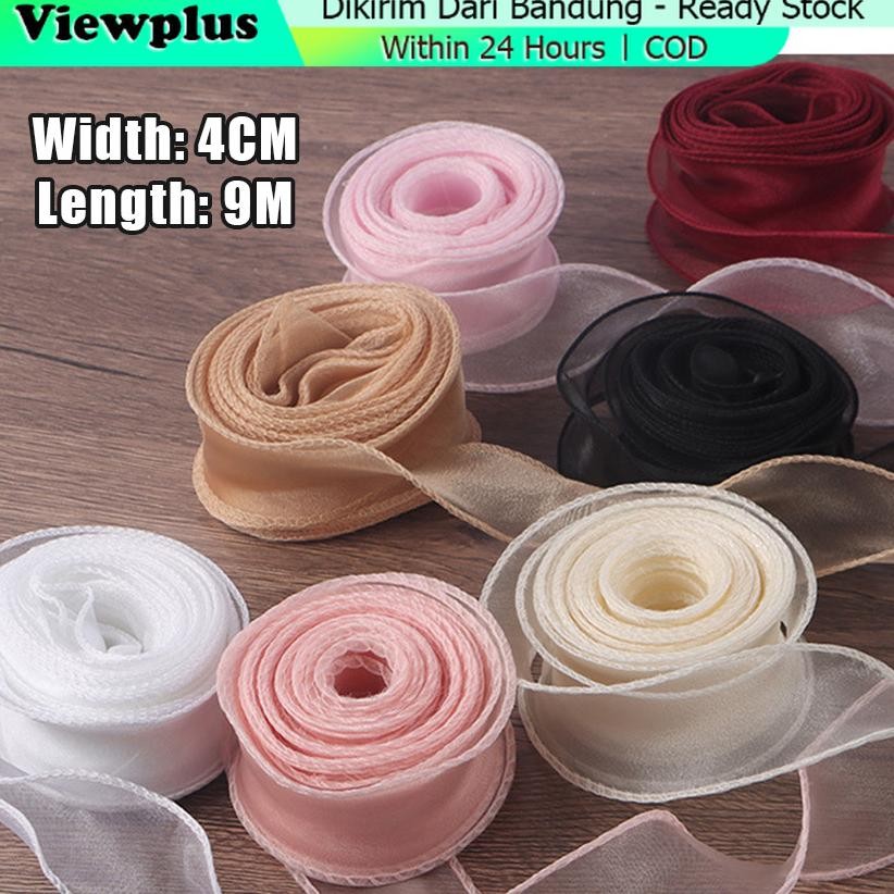 

9Meter Pita Organza Organdi Ribbon Korea Wavy 4cm / Pita Organdi Fishtail Wave Gelombang / Pita Organza