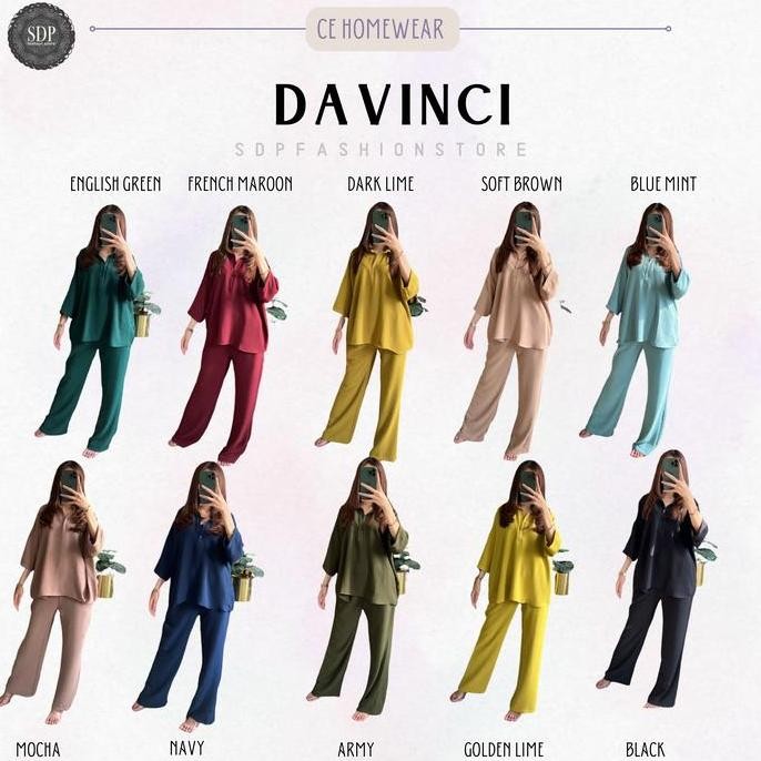 Oneset/ Setelan Davinci Wanita Premium (Ce Homewear) Baju