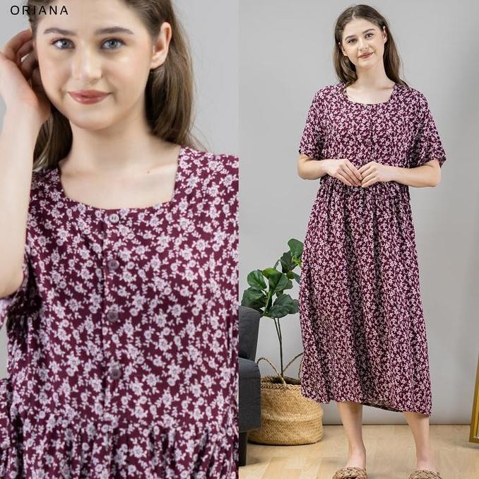Oriana Homewear Maxi Dress Daster Busui Cayya Ghaniya Series