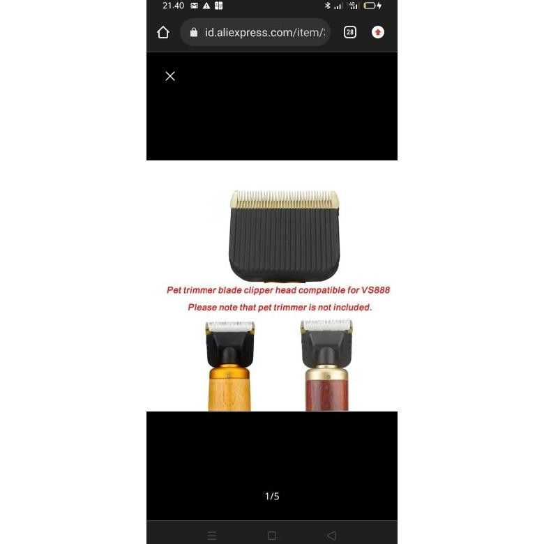 Pisau Mesin VS888 Hitam Mencukur Bulu Binatang SV