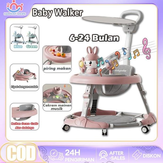 Baby Walker Lipat Membantu Bayi Anda Belajar Berjalan Roda Bayi Kereta Bayi Toys Anak-Anak Murah