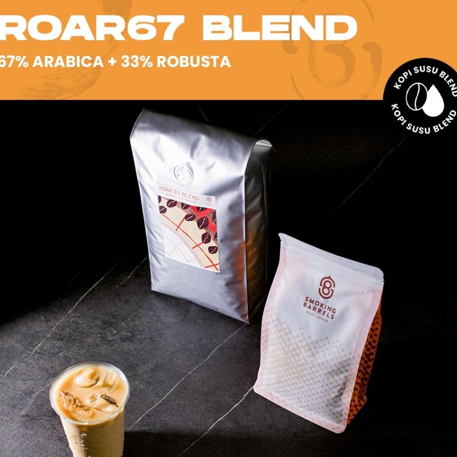 

Roar 67 Blend 250Gr Dark Roast Bubuk Kopi Es Kopi Susu Arabica Roasted Coffee Bean House Blend Sb Craft Coffee