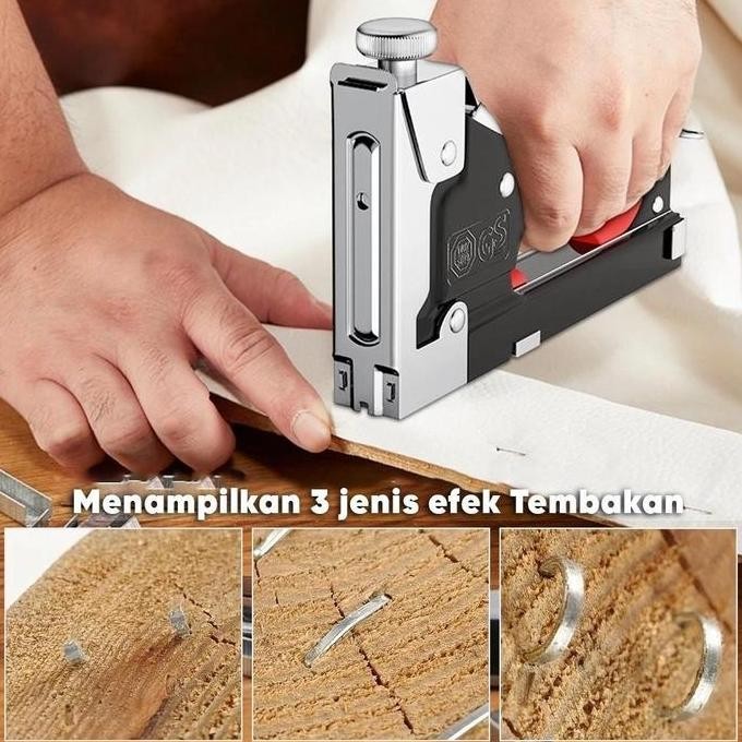 Gratis 600 Paku / Stapler 3in1 Tembak Gun Serbaguna Staples 3 In 1   4-14 MM Tembok jokmotor triplek