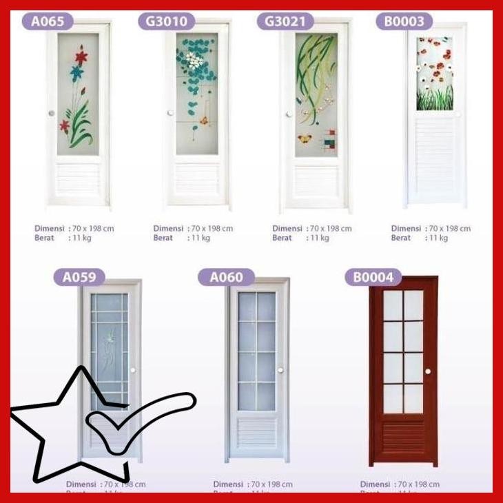 [ISB] PINTU KAMAR MANDI/ PINTU UPVC EDEN JOICE G3010 HANDLE KANAN&KIRI