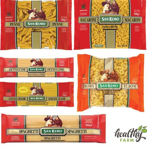 

San Remo Pasta SpaghettI Fettucine Elbow Fusilli Penne Macaroni Angel Hair