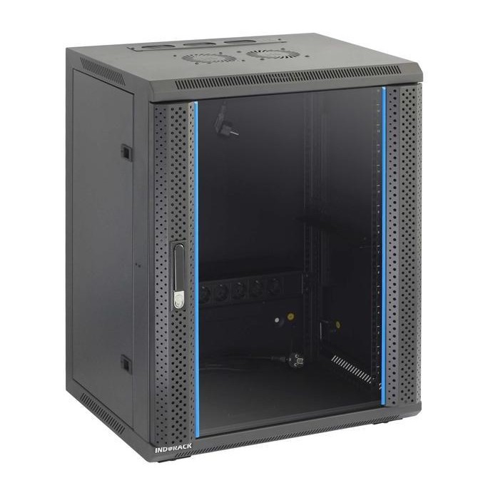 Indorack Wallmount Rack Wir4515S Single Door Rack Server 15U New Stok