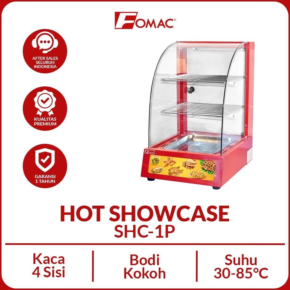 FOMAC Showcase Food Warmer SHC-1P Mesin Penghangat Makanan Gorengan Etalase Penghangat Makanan