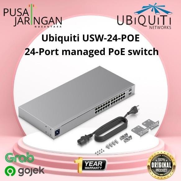 Ubiquiti Usw-24-Poe 24-Port Managed Poe Switch New Stok