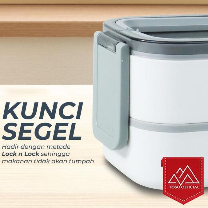 KOTAK MAKAN BENTO LUNCH BOX STAINLESS 3 COMPARTMENTS JAPANESE STYLE