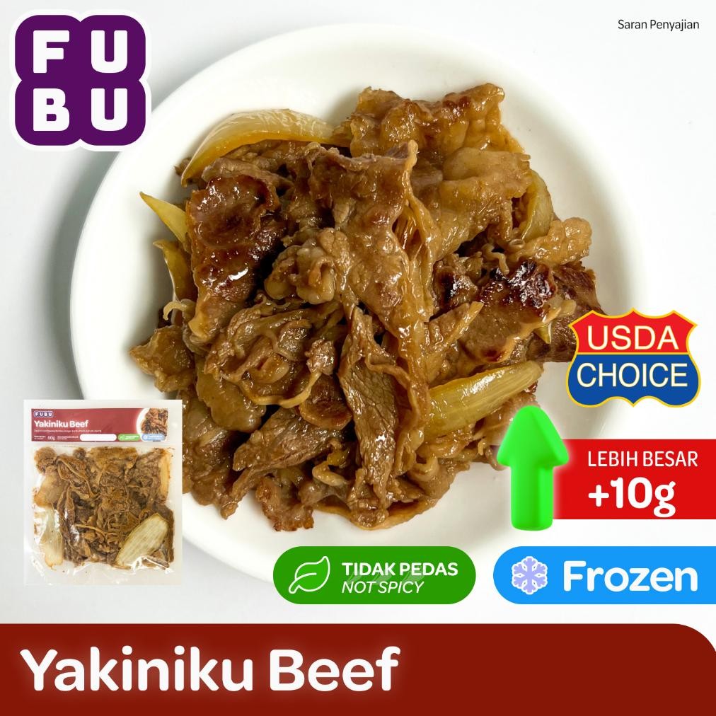 

FUBU Yakiniku Beef - Sapi Manis Asin Ala Jepang - Satu Porsi Lauk Instan Frozen Food