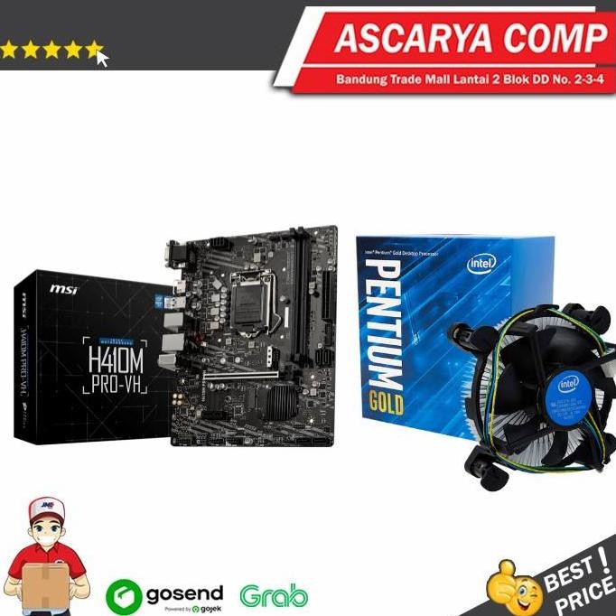 Bundle - Processor Intel Pentium Gold G6400 + Msi H410M Pro Vh Lga1200 New Stok