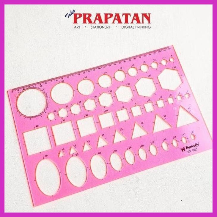 

( SEKOLAH / LUKIS ) PROMO BUTTERFLY MATHEMATICAL TEMPLATE RULER BT-880 (SENI / MENGGAMBAR / ART / KERAJINAN ) PRIVASI AMAN