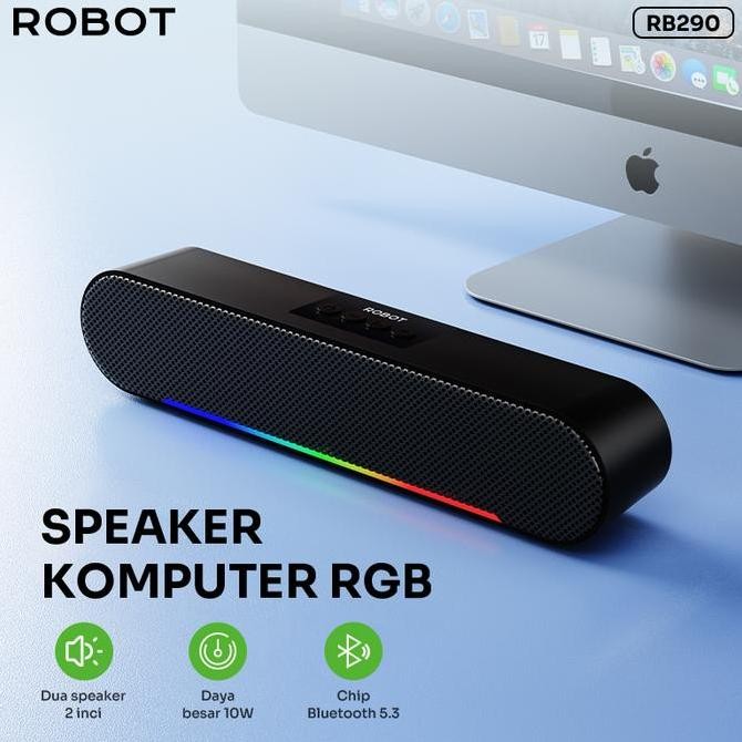 JH8 ROBOT Bluetooth Speaker RB290 Speaker Komputer RGB Dua Speaker 10W Bluetooth 5.3 SUPER BASS - Ga