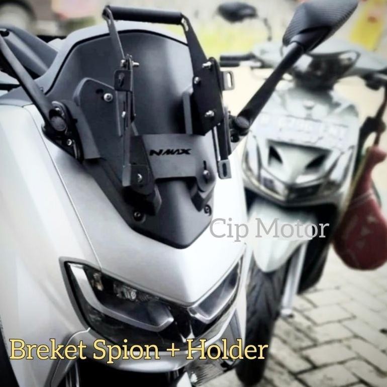 Paket Breket Spion Nmax Breket Holder HP GPS Nmax lama dan New Nmax 2020 2021 2022 2023 2024 READY S