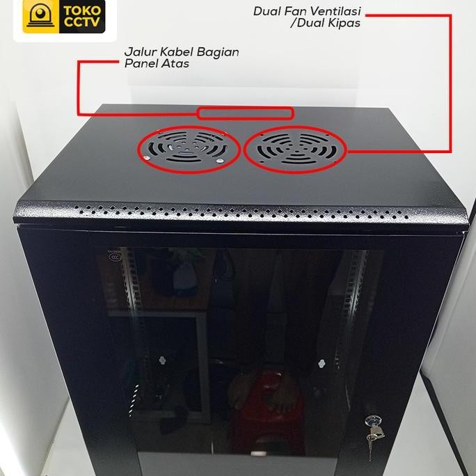 Wallmount Rack Server 15U || Rak Server Single Door 15U Kecil New Stok