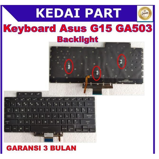 Keyboard Asus Rog Zephyrus M16 Gu603 Gu603Ze Gu603Zw Backlight New Stok