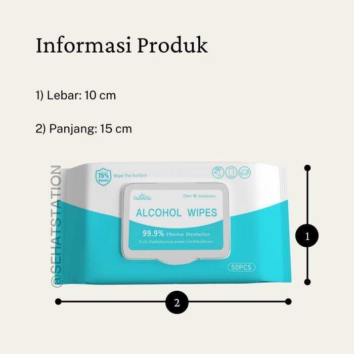 Tissue Basah Chando Steril Wipes Tisu Basah Alkohol 75% Disinfektan
