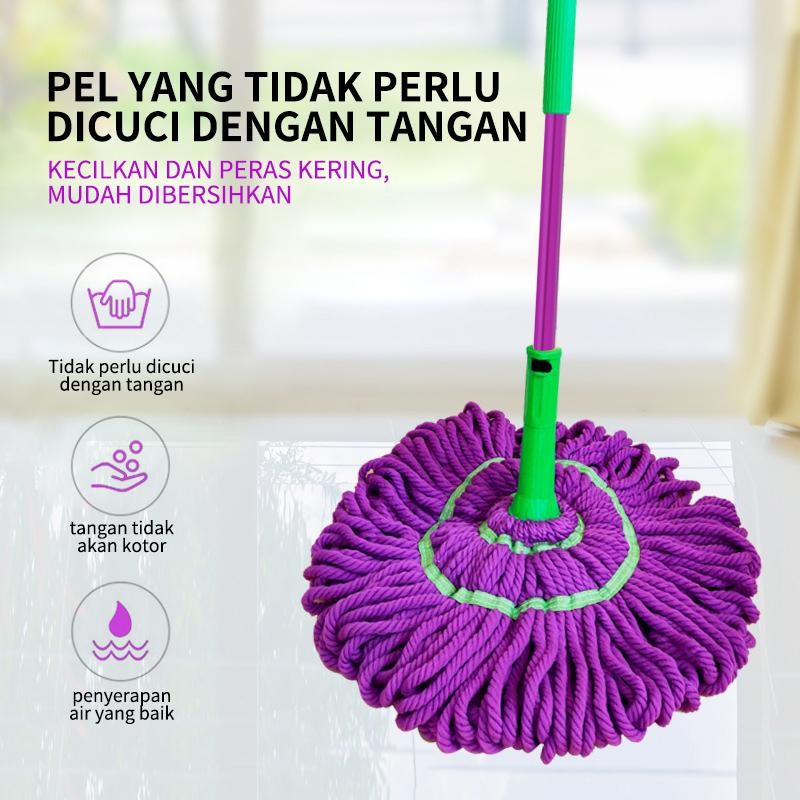 Gm Bear Alat Pel Lantai Putar Praktis Otomatis 1109 - Magic Twist Mop