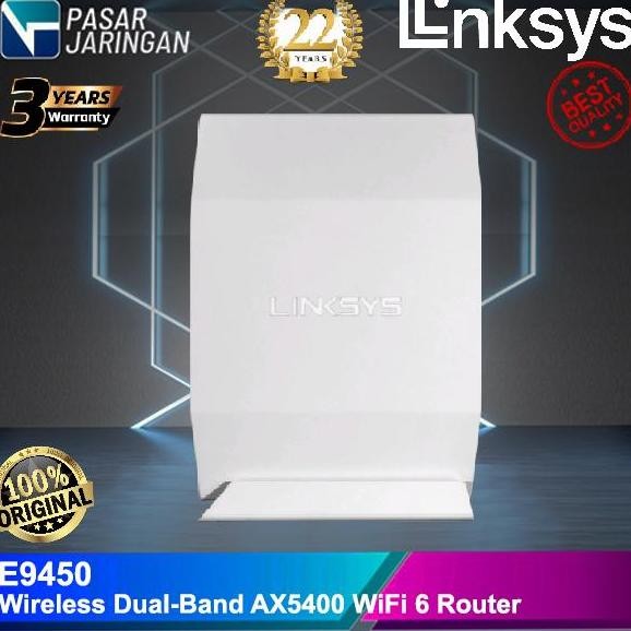 Linksys E9450 Wireless Dual-Band Ax5400 Wifi 6 Router (E9450) New Stok