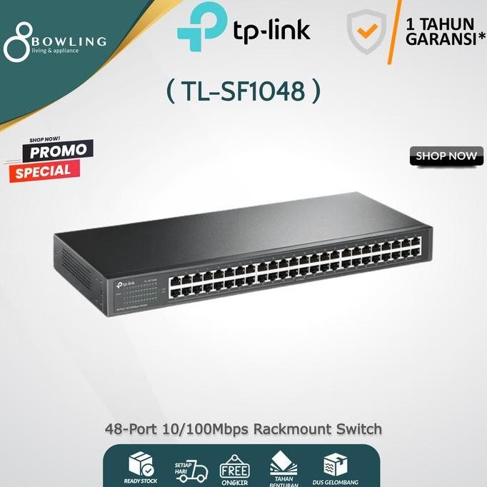 Tp Link Sf1048 48 Port 10/100Mbps Rackmount Switch Hub Tl-Sf1048 New Stok