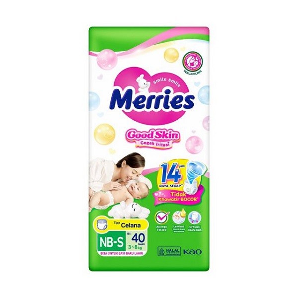 MERRIES PANTS GOOD SKIN NB-S 40 PCS - POPOK