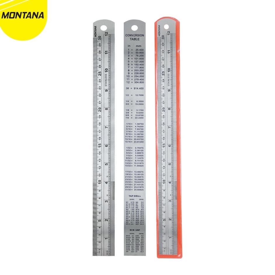 

Montana Penggaris Besi Stainless 30 Cm 12 Pcs Steel Ruler Garisan Rt30S