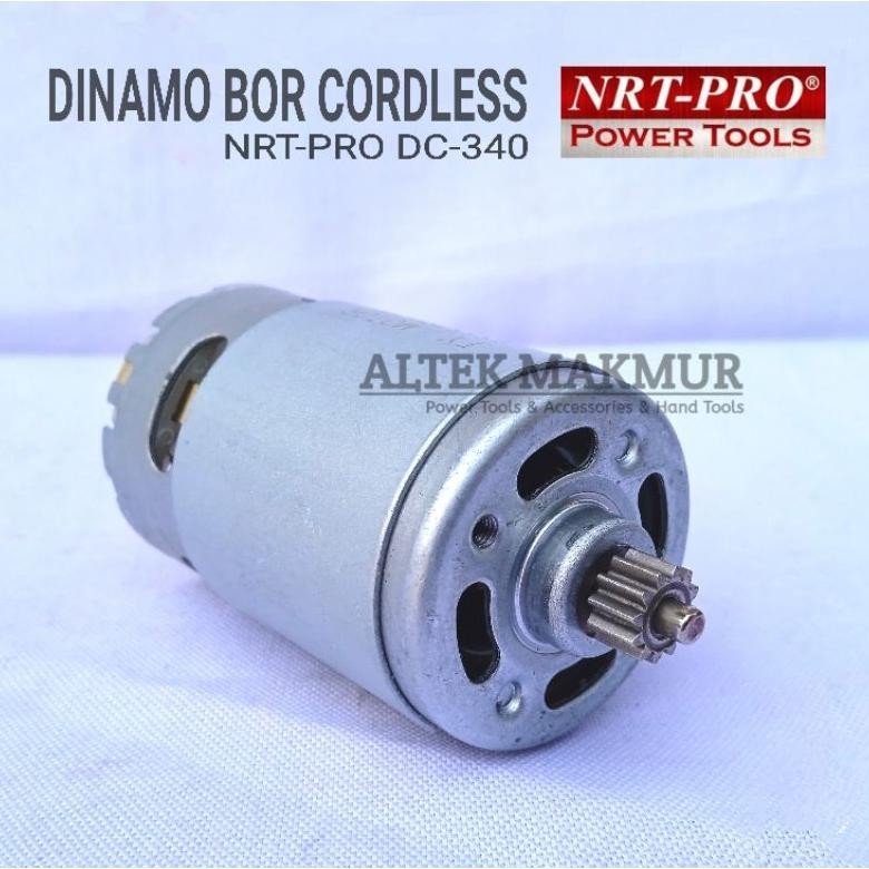 PROMO NRT PRO 340 DC DINAMO MOTOR BOR CORDLESS BOR BATERAI 21V + GEAR 12GIGI / BOR CAS CORDLES DRILL