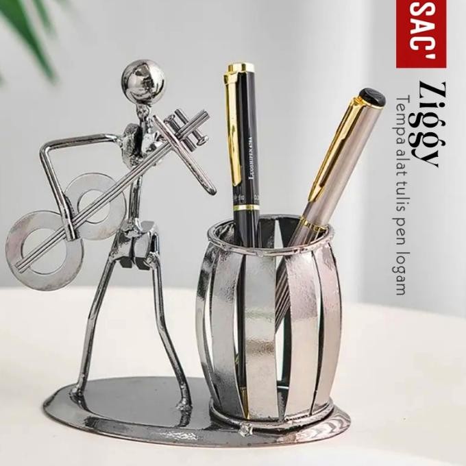 

Produk Baru!! ZIGGY Tempat Pen Pena Pulpen Pensil Alat Tulis Kantor Pen Holder Ornament Dekorasi Meja Besi Logam Iron Metal Stationery Organizer Souvenir Suvenir Gift Hadiah Kado