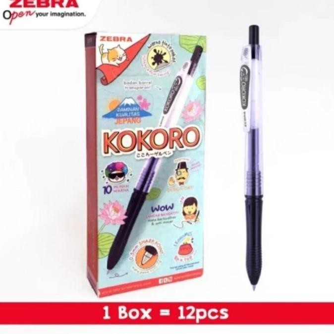 

Produk Baru!! PULPEN ZEBRA KOKORO 1 LUSIN 12 PCS HARGA !!!