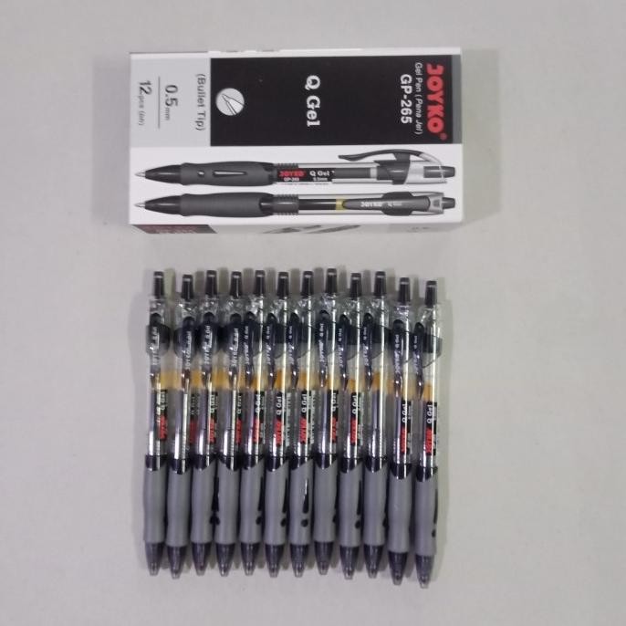 

Produk Baru!! Pen Q Gel Joyko GP-265 Pulpen Pena Jel Bullet Tip Ballpoint Retractabl