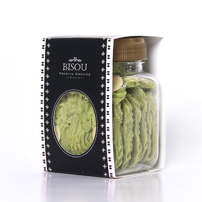 

green tea almond small ( kue kering lebaran - bisou premium cookies ) termurah