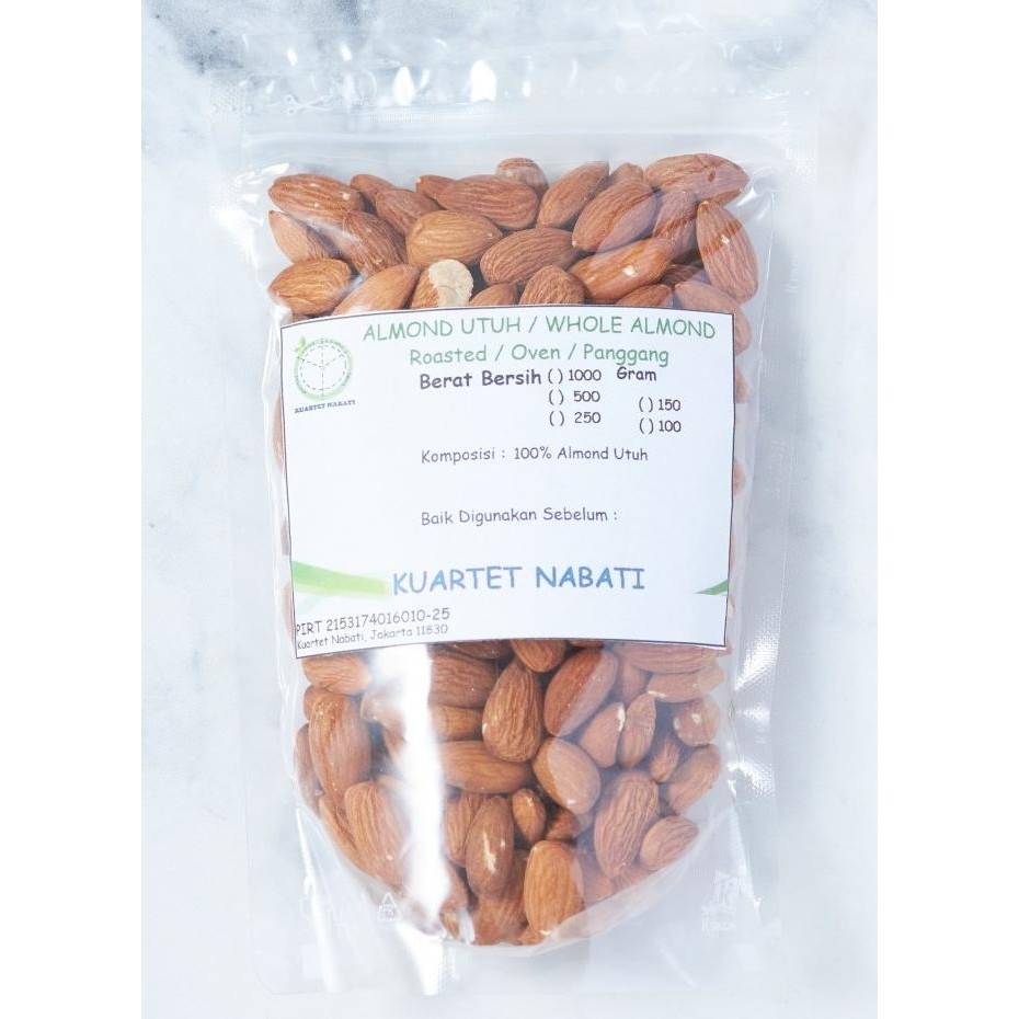 

250gr x 4 pc roasted almond premium (panggang) kacang almond matang termurah