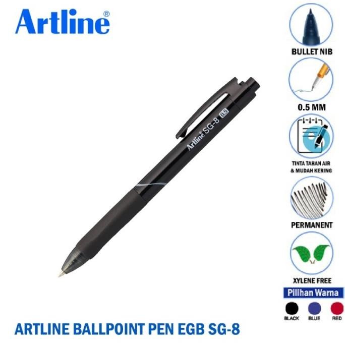 

Produk Baru!! PULPEN ARTLINE WATERPROOF PEN 0.5MM EGB-SG8850 - Hitam