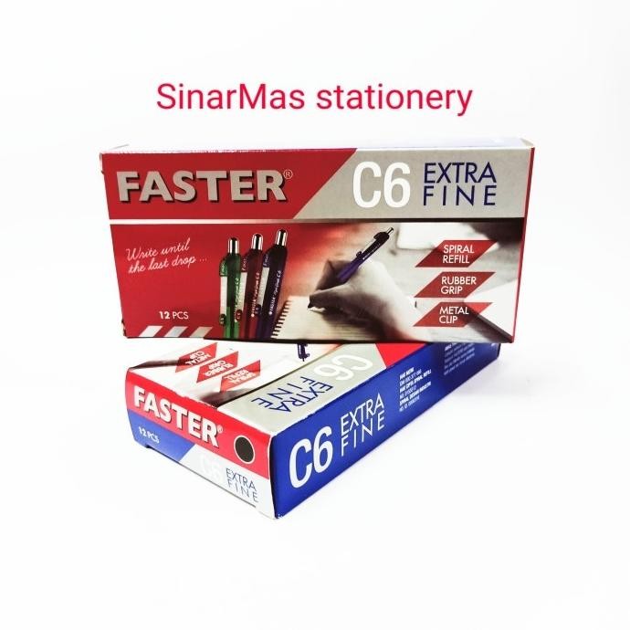 

Produk Baru!! PULPEN FASTER C 6 EXTRA FINE 0.7 mm ( 12 pcs ) Hitam