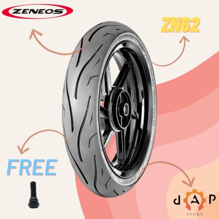 Ban Zeneos Zn62 80/90-17 Tubeless Ban Motor Satria Fu, Jupiter, Supra #Gratisongkir #Sale #Discount