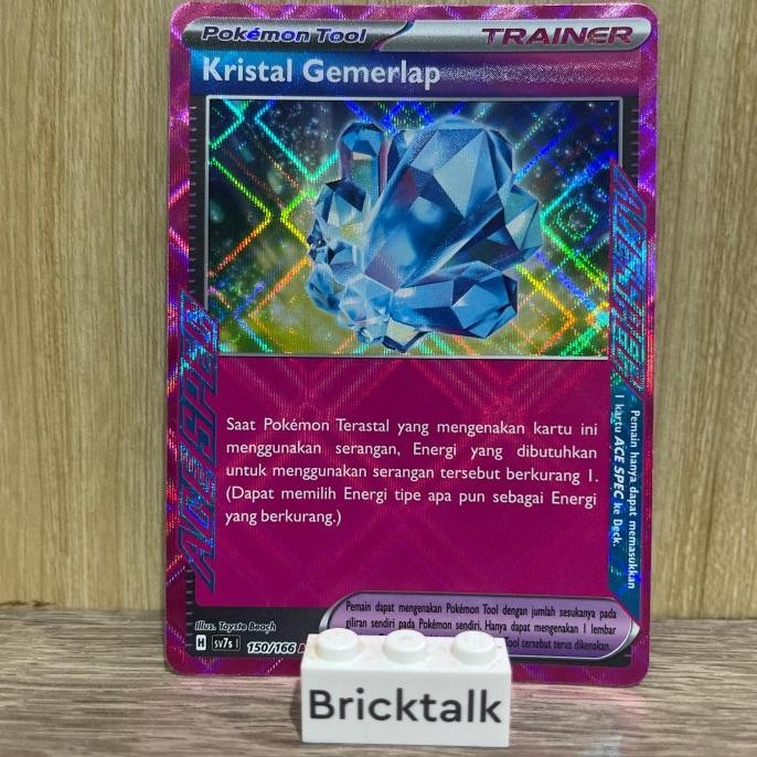Terlaris Kartu Pokemon TCG sv7s Trainer Item Kristal Gemerlap Pokemon Tool 150/166 ACE Trading Card 