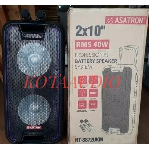 Speaker Portable Meeting Wireless Asatron HT 8872 UKM / 8872UKM 2x10in