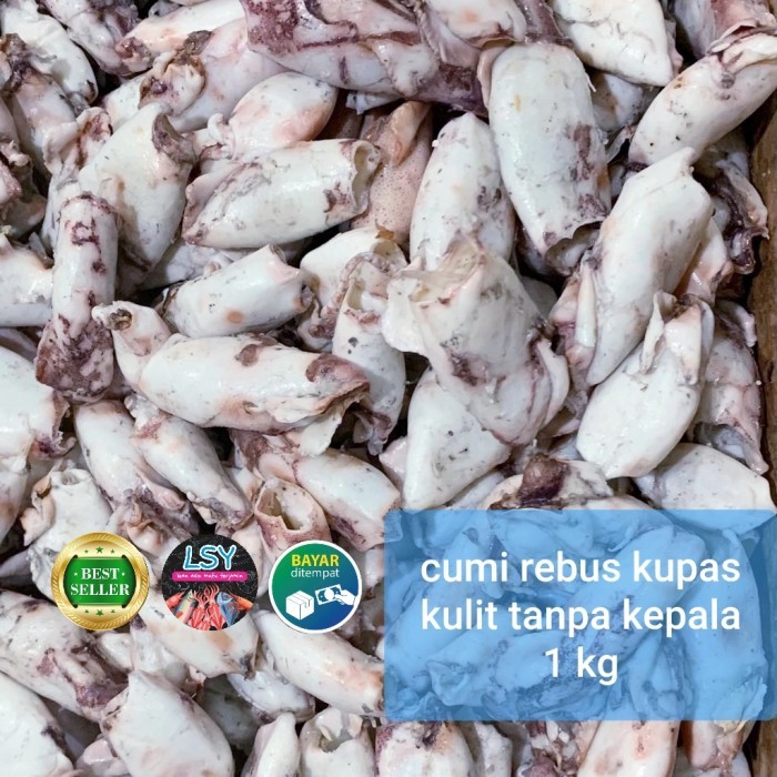 

ikan asin cumi rebus kupas kulit tanpa kepala 1 kg