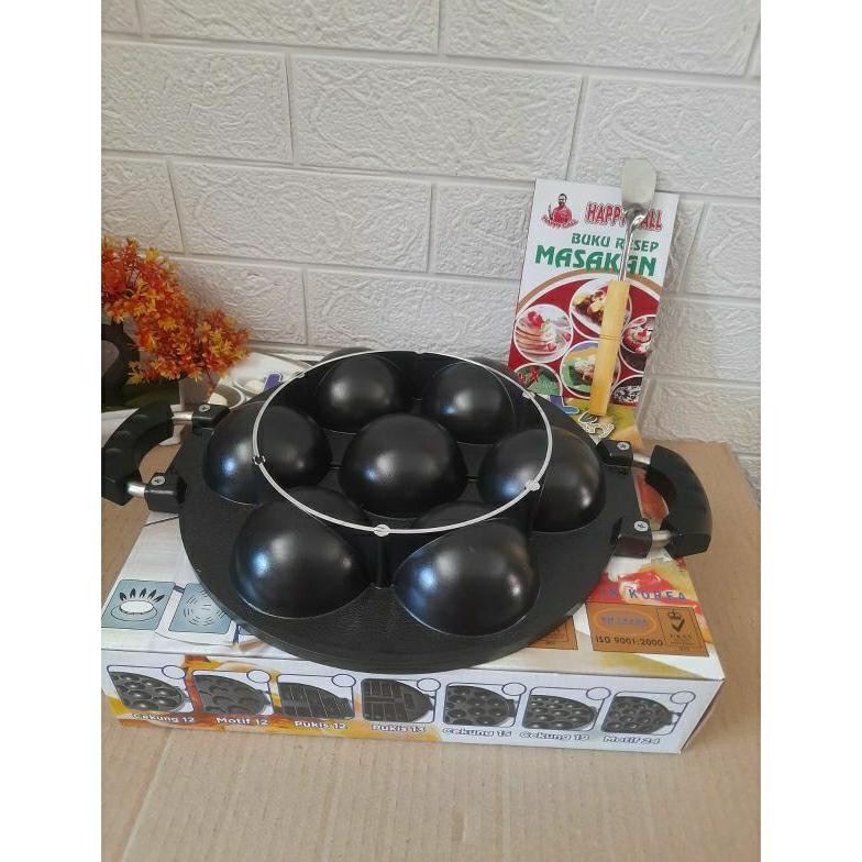 t-56 Cetakan Kue Bikang 7 Lubang Cekung Happy call Berkualitas