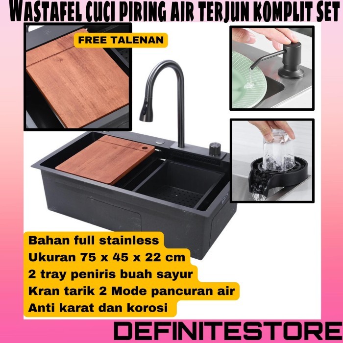 Kitchen Sink 1 Lubang Wastafel Cuci Piring 1 Lubang Bak Cuci Piring 1 Lubang Stainless Steel Air