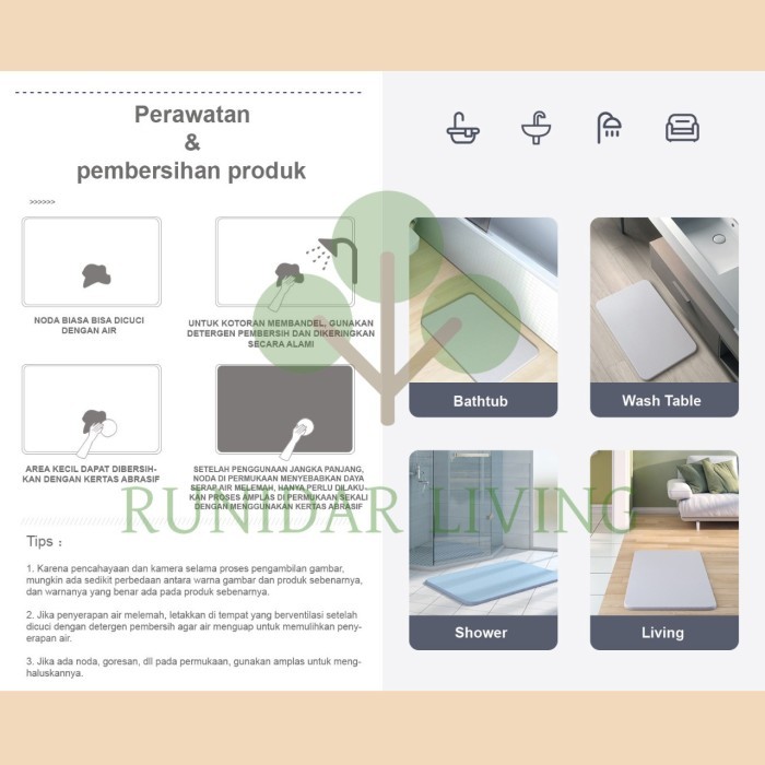 Keset Keset Diatomite Keset Batu Keset Anti Slip - Limited
