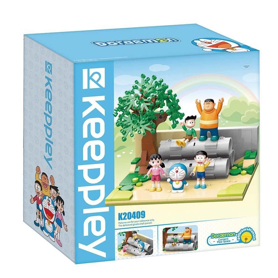 Keeppley K20409 Doraemon Cement Pipe Space Official Licensed Lapangan Bermain Action Figure Brick Ma